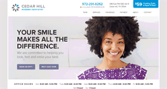 Desktop Screenshot of cedarhillmoderndentistry.com