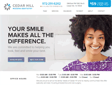 Tablet Screenshot of cedarhillmoderndentistry.com